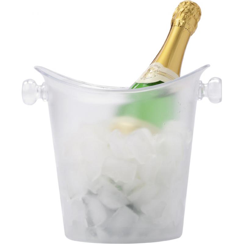 Image of Frosted plastic cooler/ice bucket.