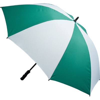Image of Fibreglass Storm Umbrella - Green and White