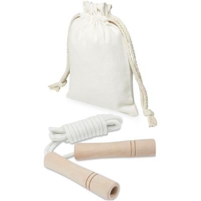 Image of Denise wooden skipping rope in cotton pouch