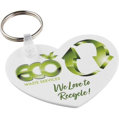 Image of Tait heart-shaped recycled keychain